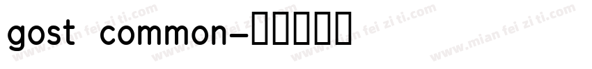 gost common字体转换